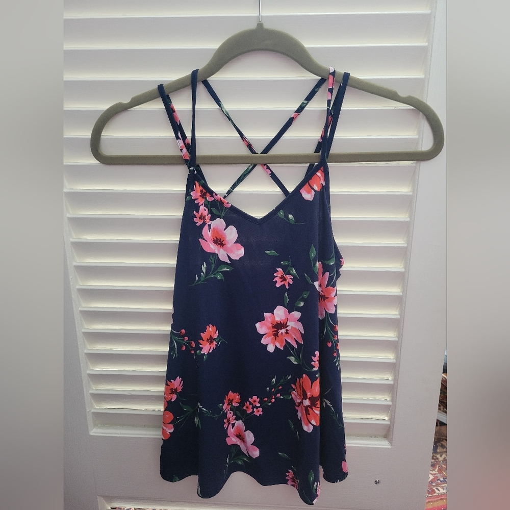 Market & Spruce Navy Floral Camisole
